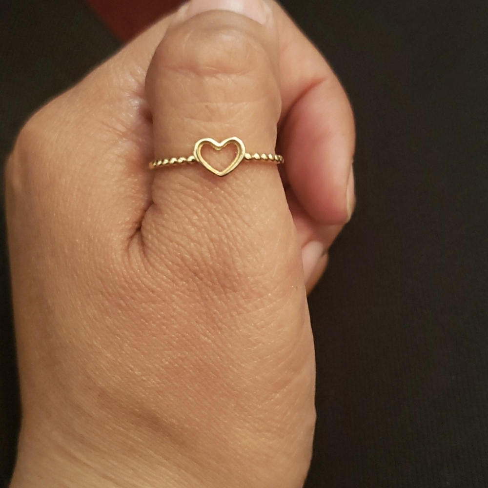 14k Gold heart ring
